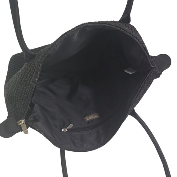 The SAK Elliot Lucca Collection Handback Black Crotchet Shoulder Bag Purse - Picture 15 of 15